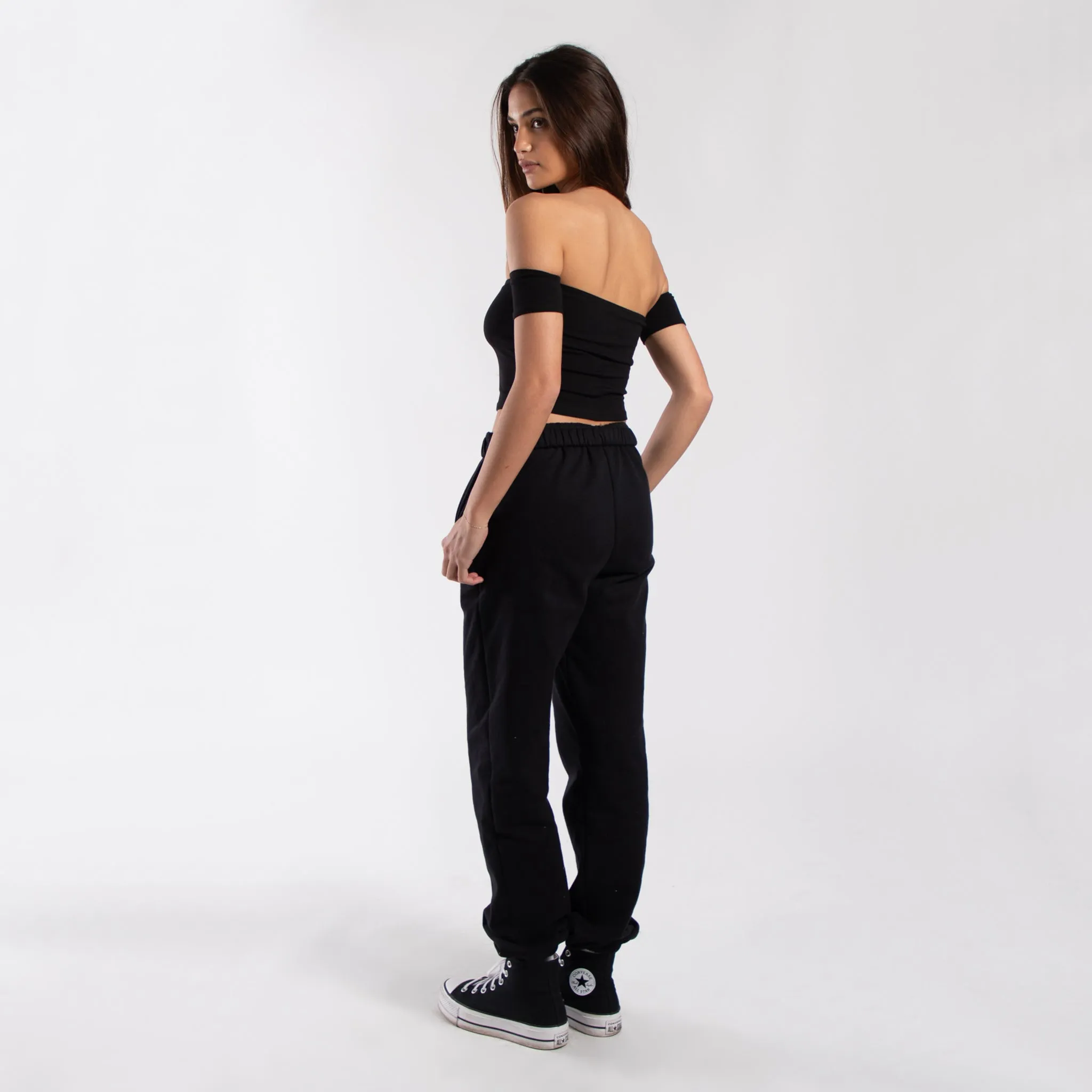 0891 - Women's Off Shoulder Cropped Tee
