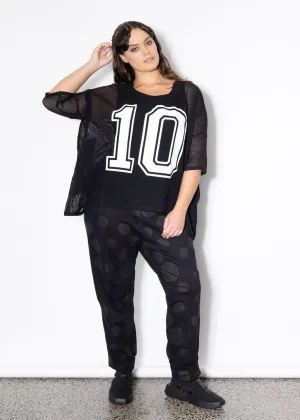 #10 Black Net Tee