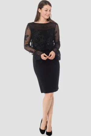 183513  lace overlay-black : 10