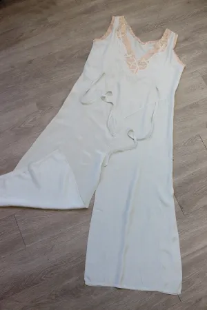 1930s silk BEACH PAJAMAS lounge jumpsuit small medium | new spring summer