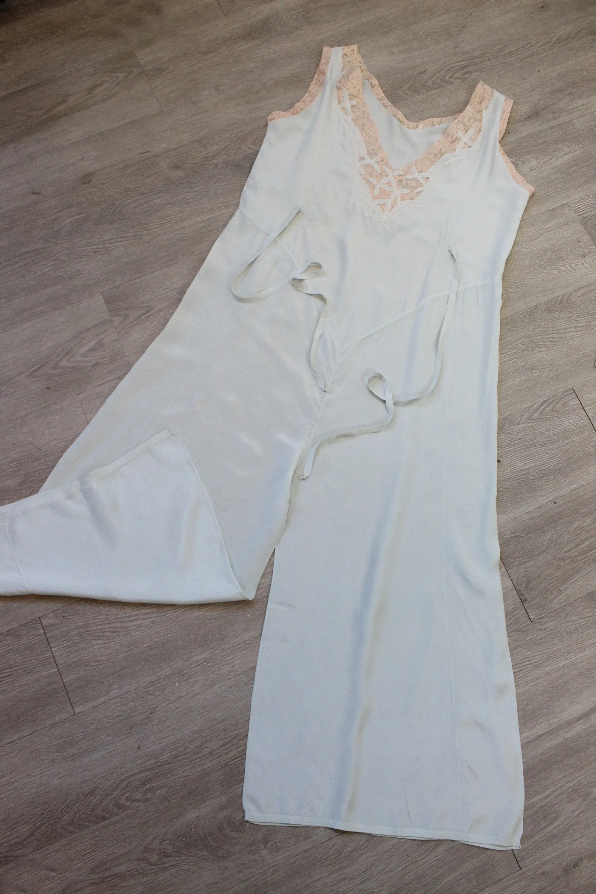 1930s silk BEACH PAJAMAS lounge jumpsuit small medium | new spring summer