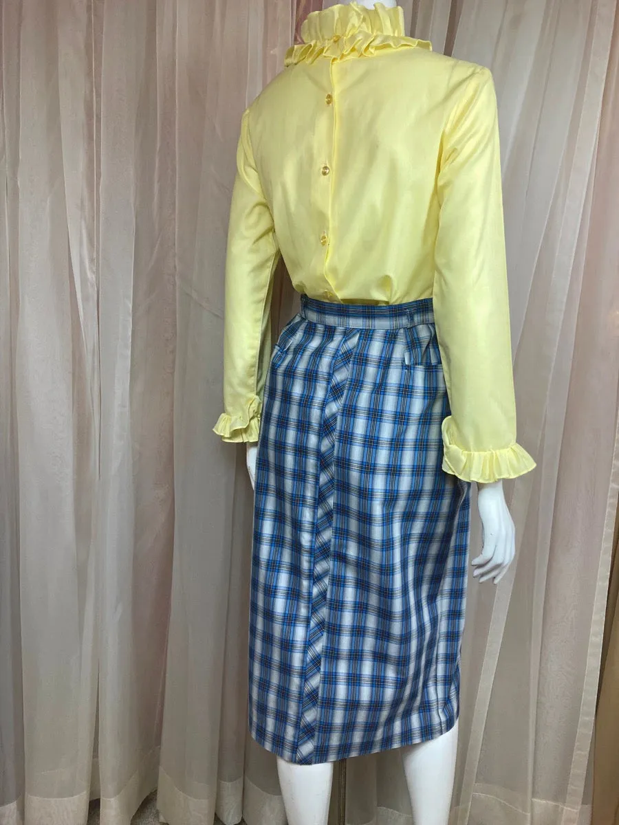 1950's Plaid Long School Skirt