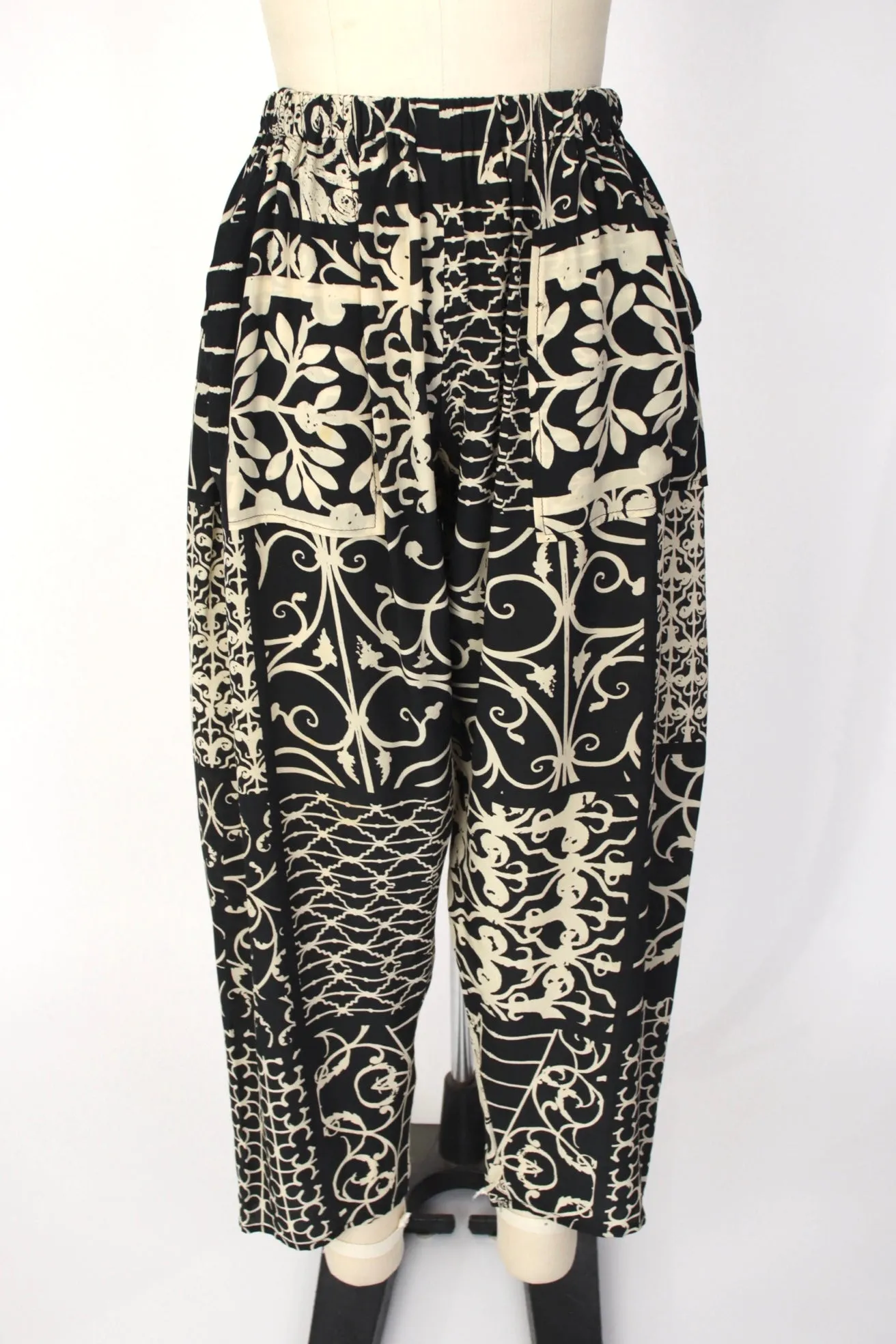 1990s Timney Fowler Silk Printed Pant Set