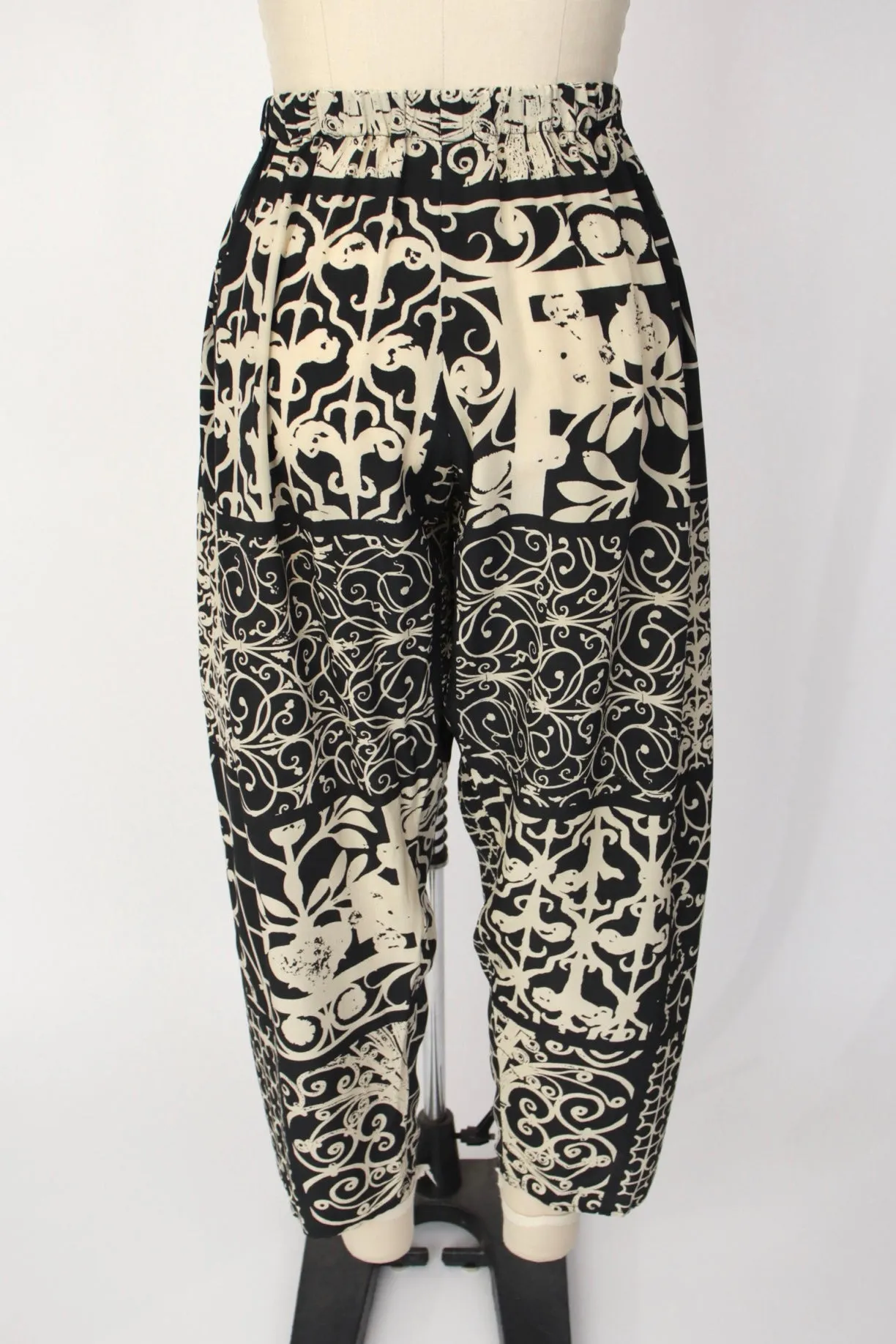 1990s Timney Fowler Silk Printed Pant Set