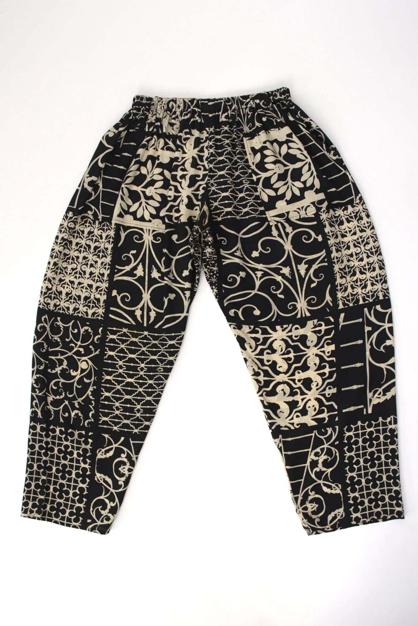 1990s Timney Fowler Silk Printed Pant Set