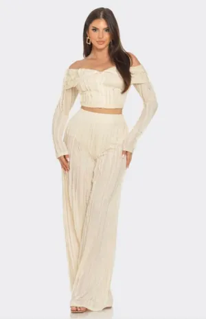 2 Piece - Off The Shoulder Pants Set