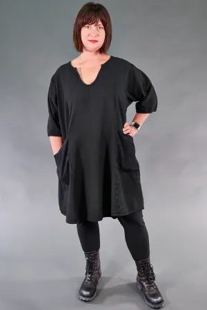 2309 Vintage Plaid Tunic-Black Plaid-U