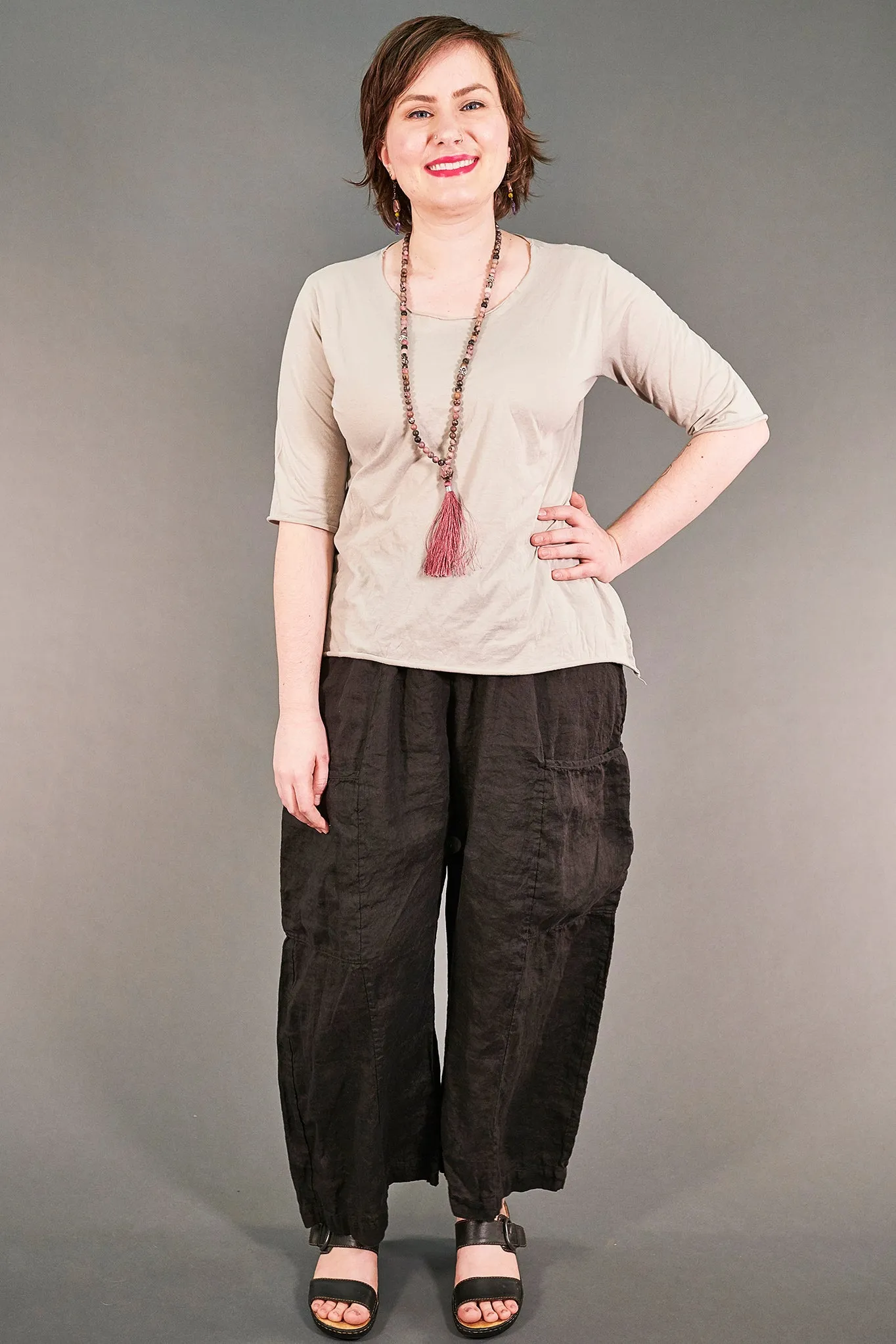 3215 Dawn Linen Pant Magpie Black-U