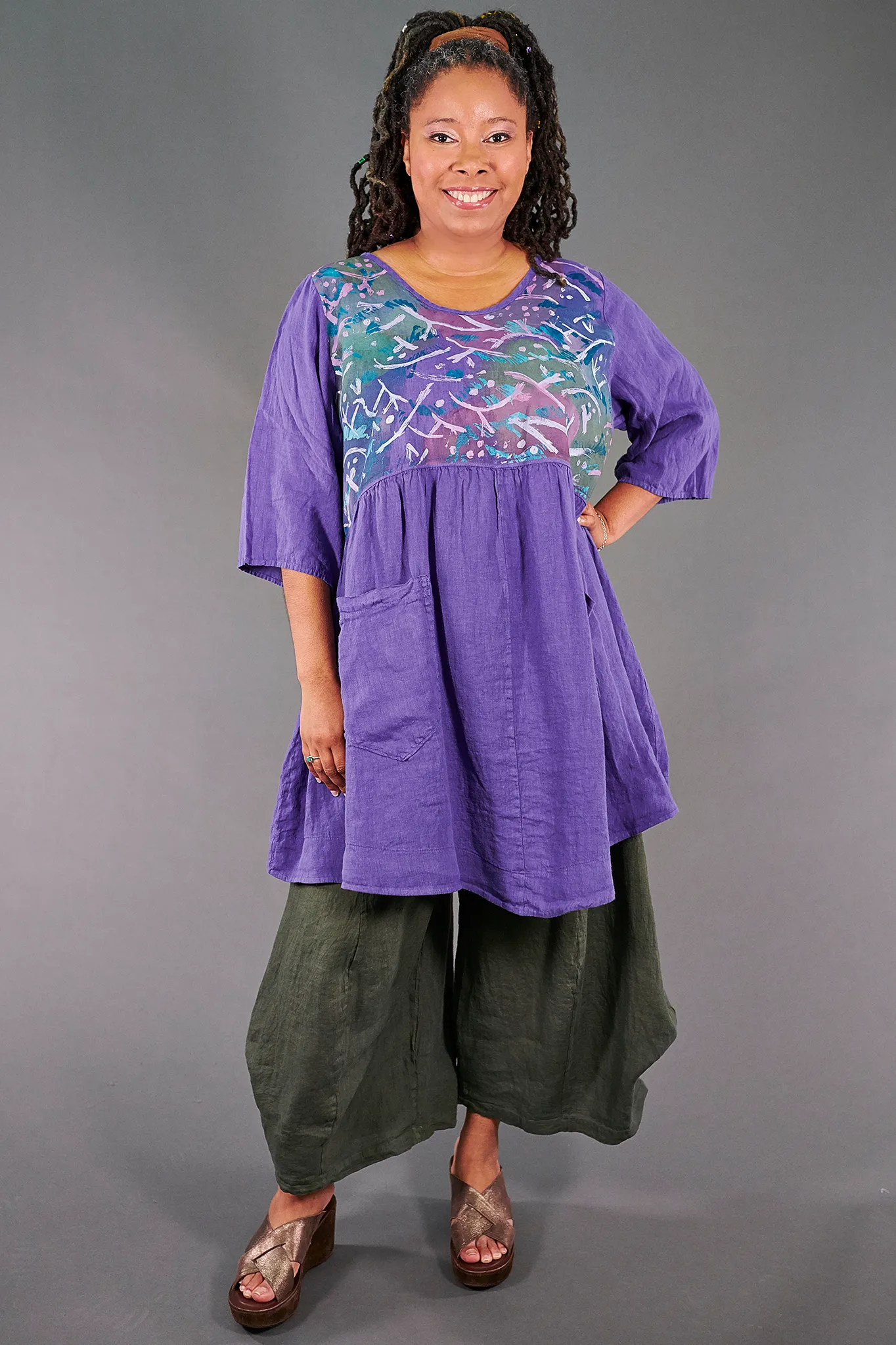 3296 Crop Linen Billow-Piper-U
