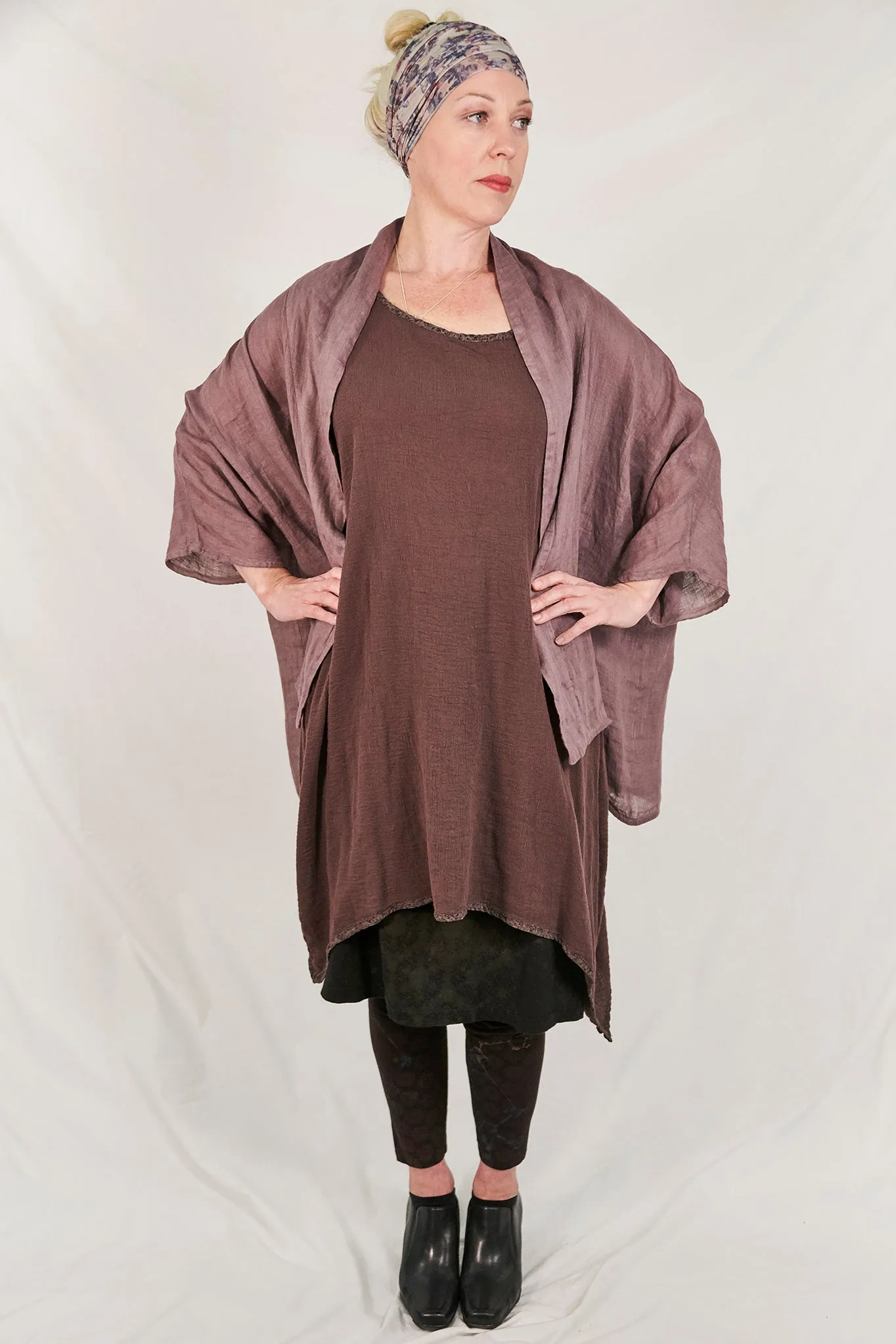 5230-Linen Boxy Cardi Plum Haze-Deep Earthy Tones Tree of Life-P