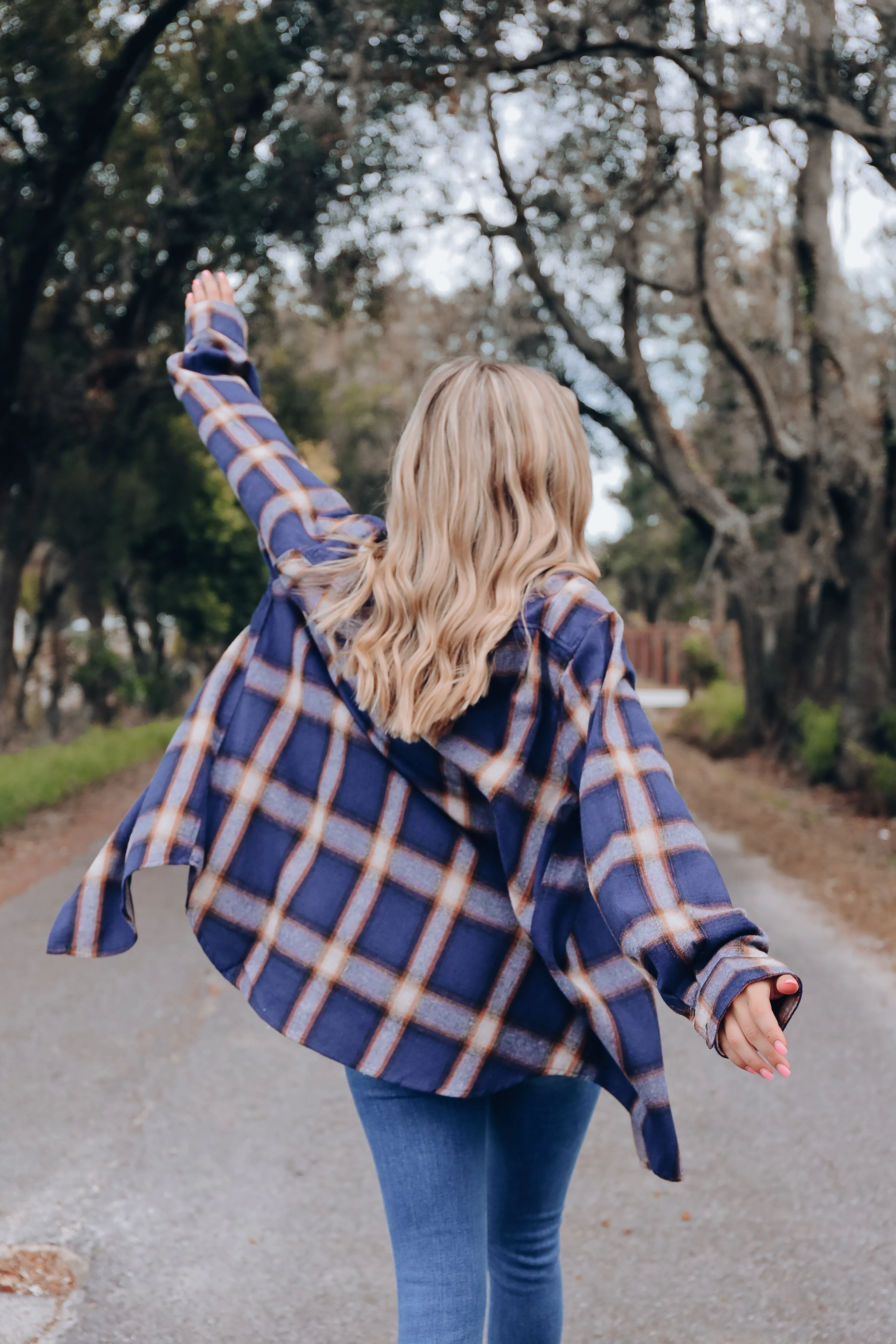 A Touch Of Plaid Flannel Shirt - Navy