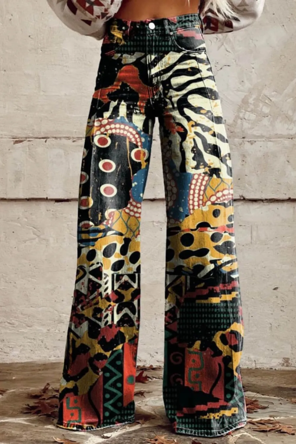 Alberta - Printed Wide-Leg Pants