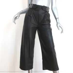 A.L.C. Leather Gaucho Pants Black Size 2 Tabor Cropped Trousers