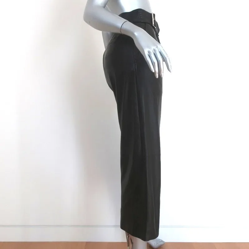 A.L.C. Leather Gaucho Pants Black Size 2 Tabor Cropped Trousers
