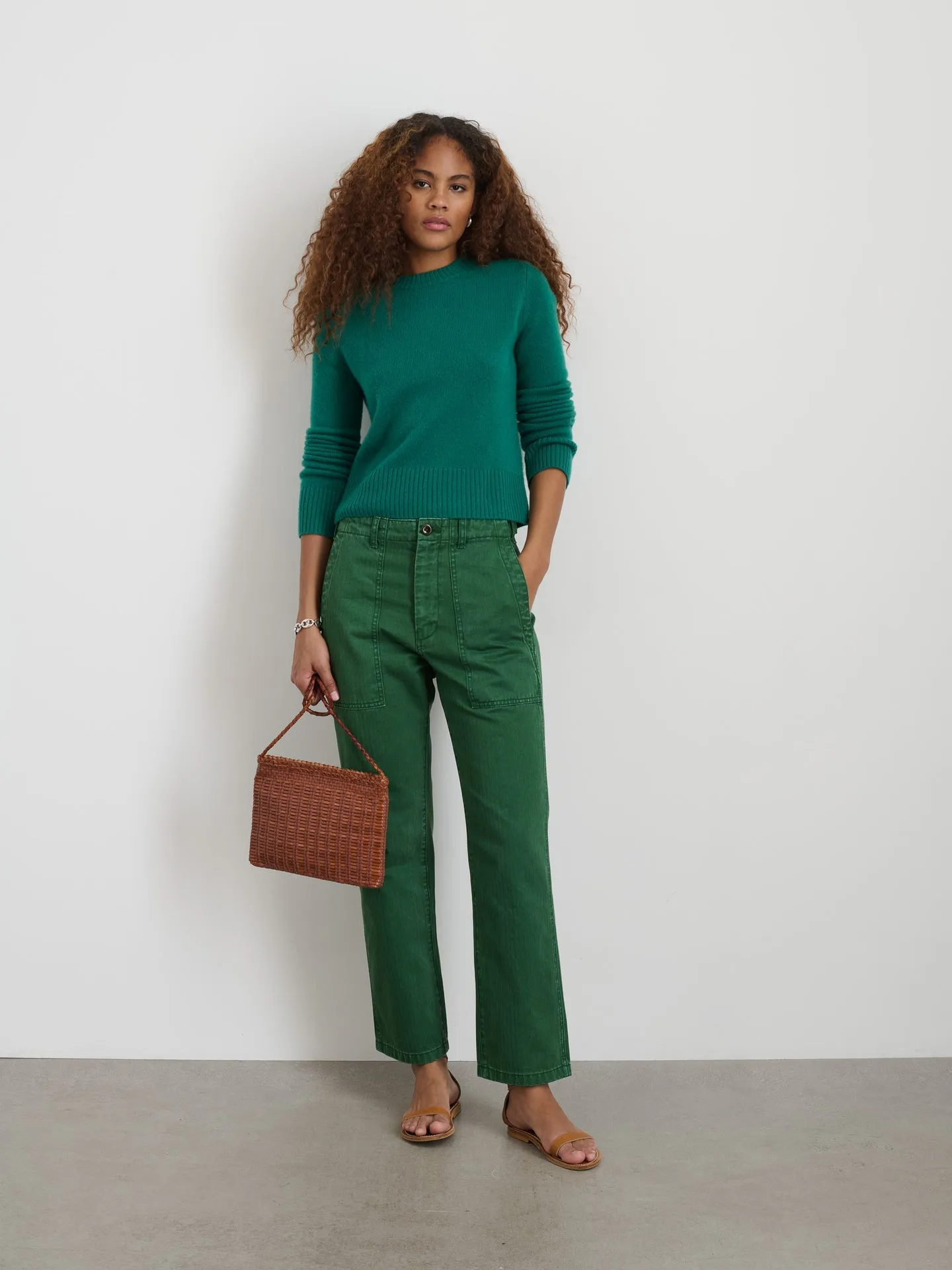 Alex Mill - Neil Pant in Herringbone Emerald
