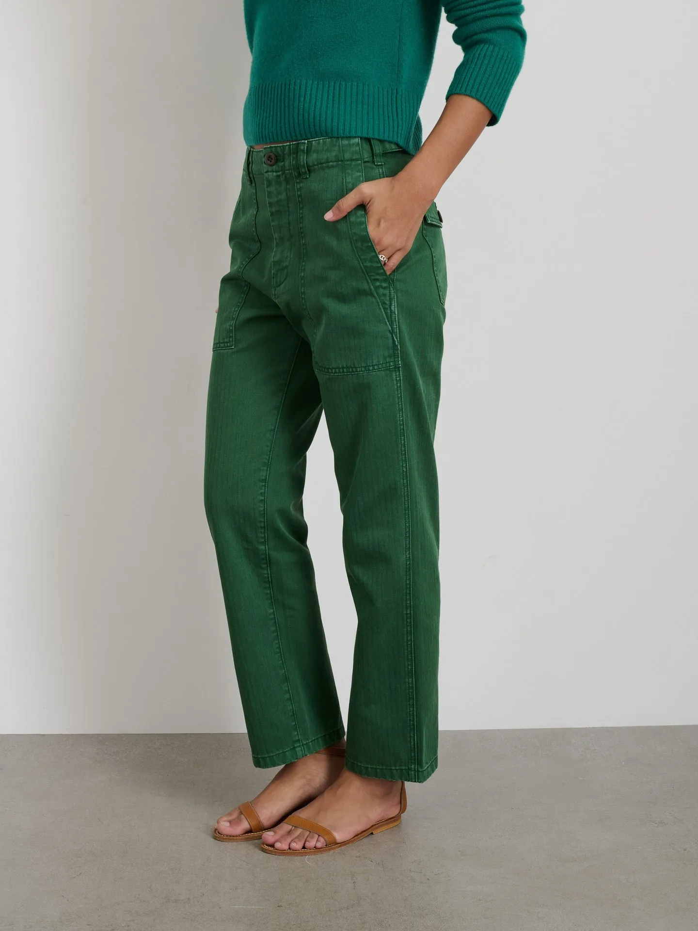 Alex Mill - Neil Pant in Herringbone Emerald