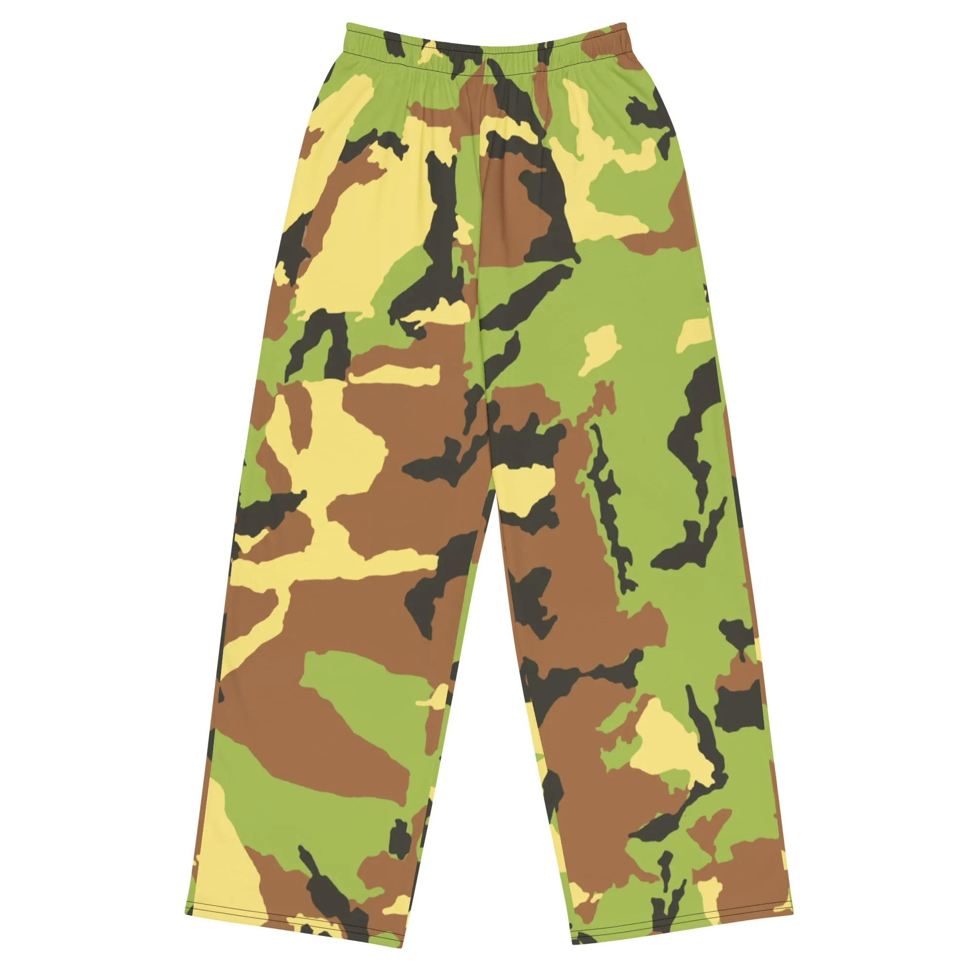 All-over print unisex wide-leg pants, Military Pants, Relaxing Pants, S to 3 XL