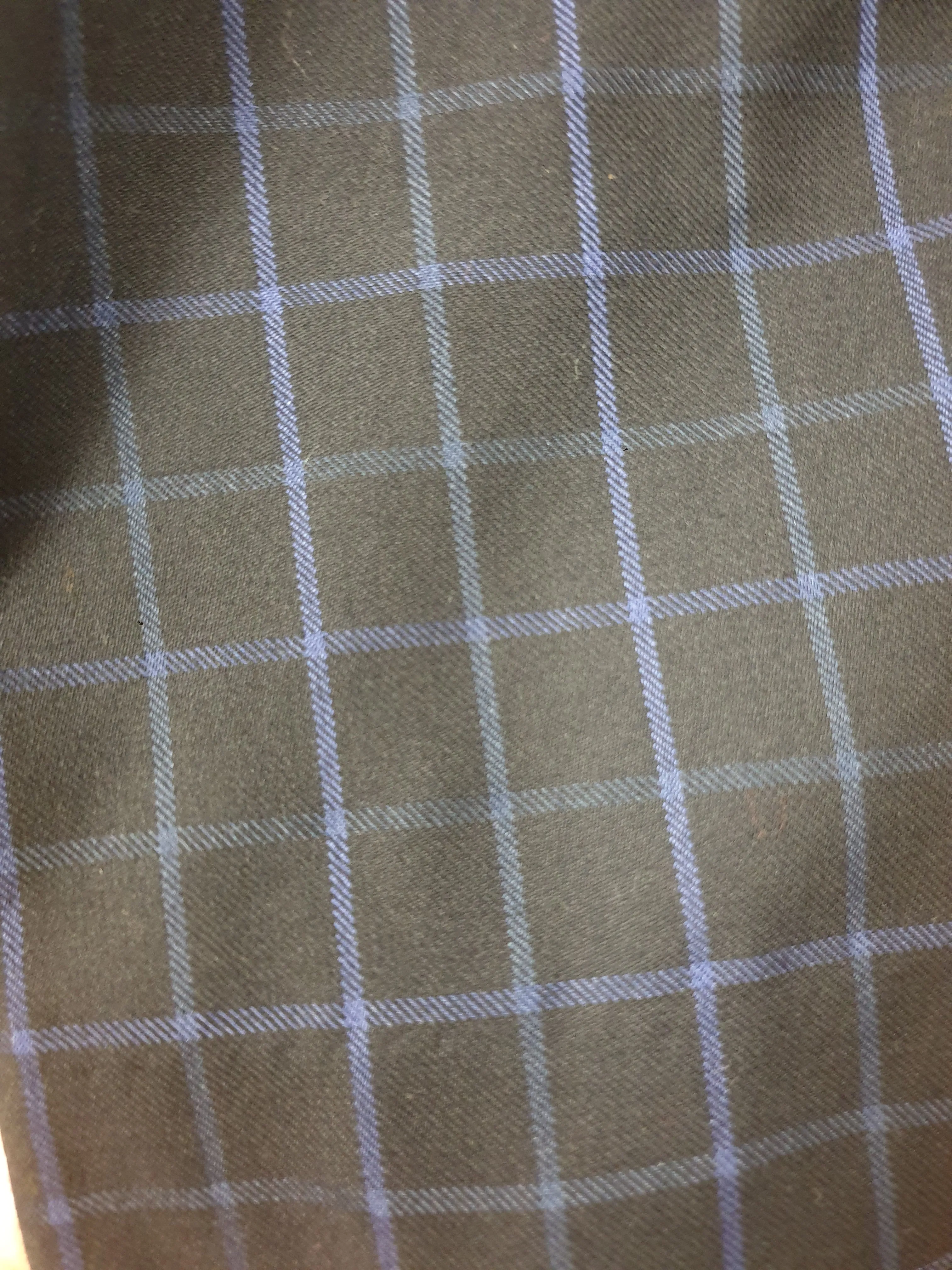 Alpha 60 Navy check print long sleeve dress size S