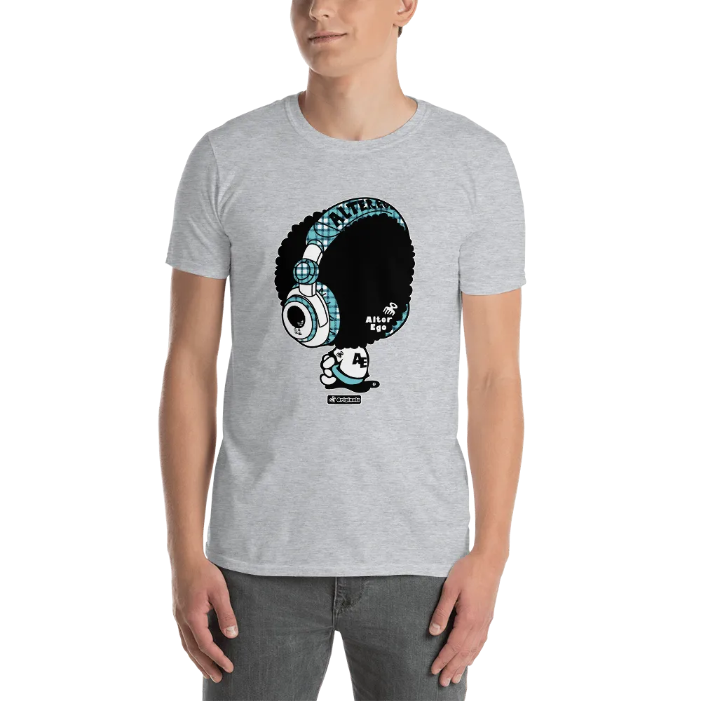 Alter Ego Headphone Plaid Mens T-Shirt