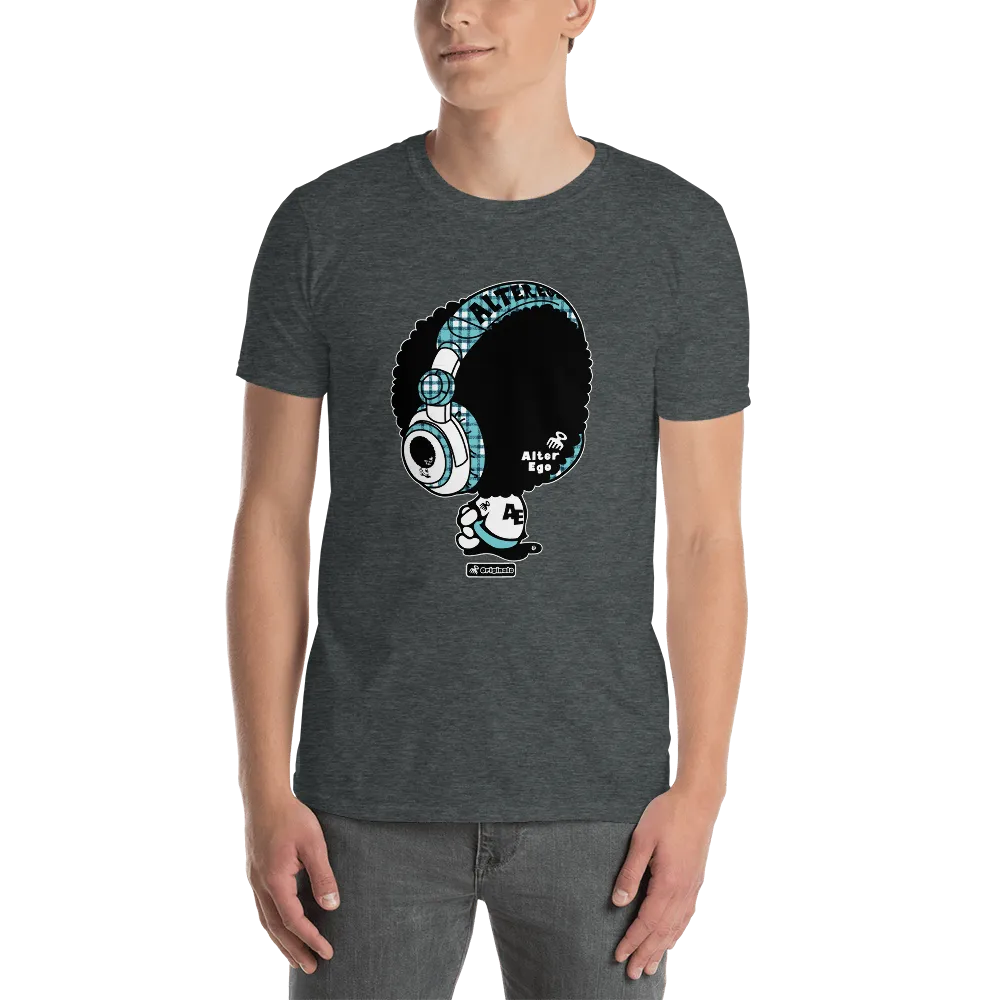 Alter Ego Headphone Plaid Mens T-Shirt