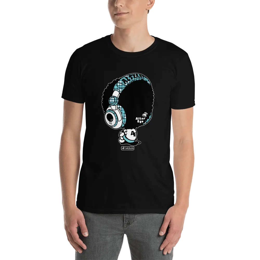 Alter Ego Headphone Plaid Mens T-Shirt