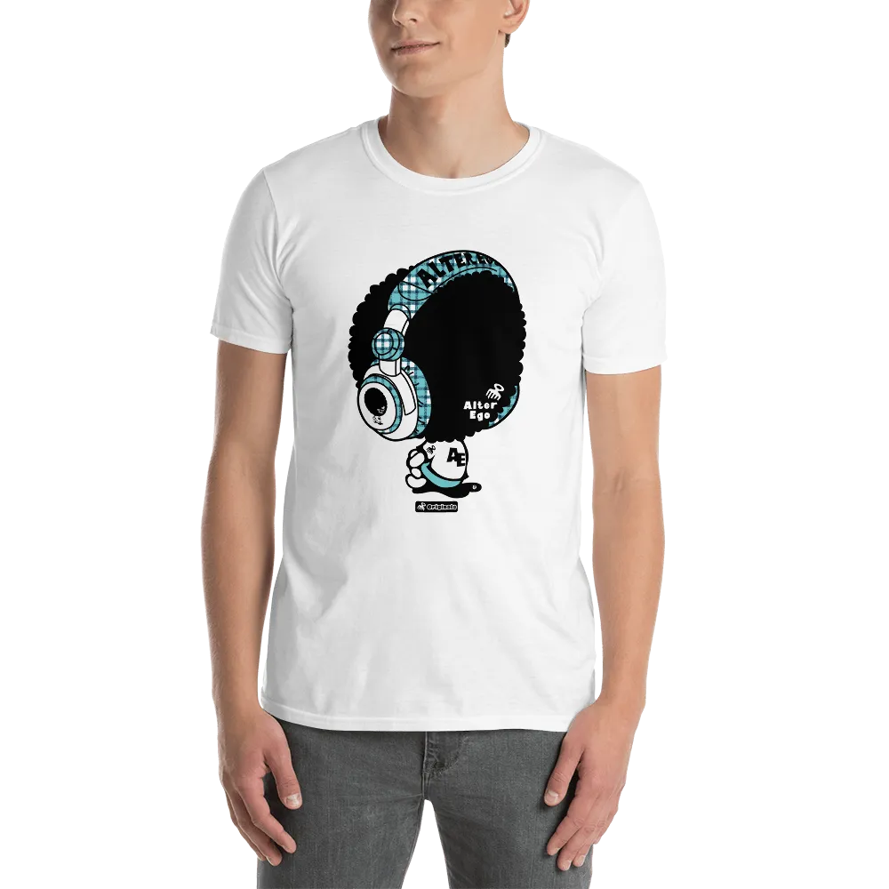 Alter Ego Headphone Plaid Mens T-Shirt