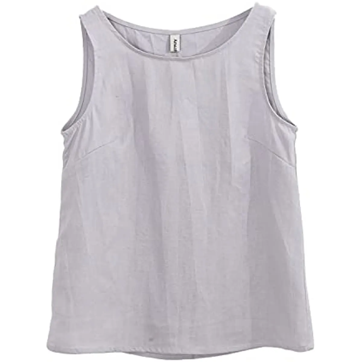 Amazhiyu Pure Linen Crewneck Tank Tops