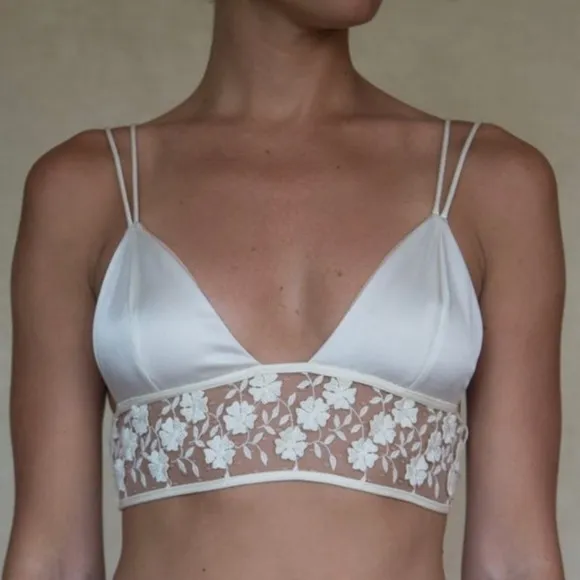 Angie Bauer Lucia Bralette ivory Lace Small