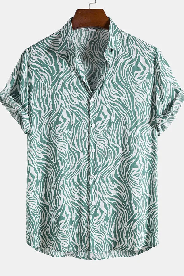 Animal Texture Cotton Shirts