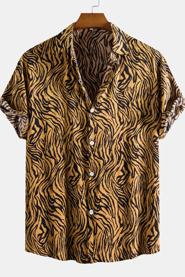 Animal Texture Cotton Shirts