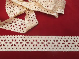Antique Victorian Silk Eyelet lace trim