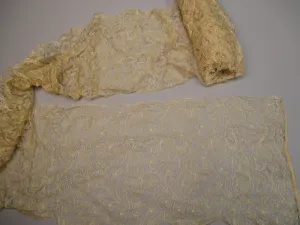 Antique Victorian Silk Lace Yardage
