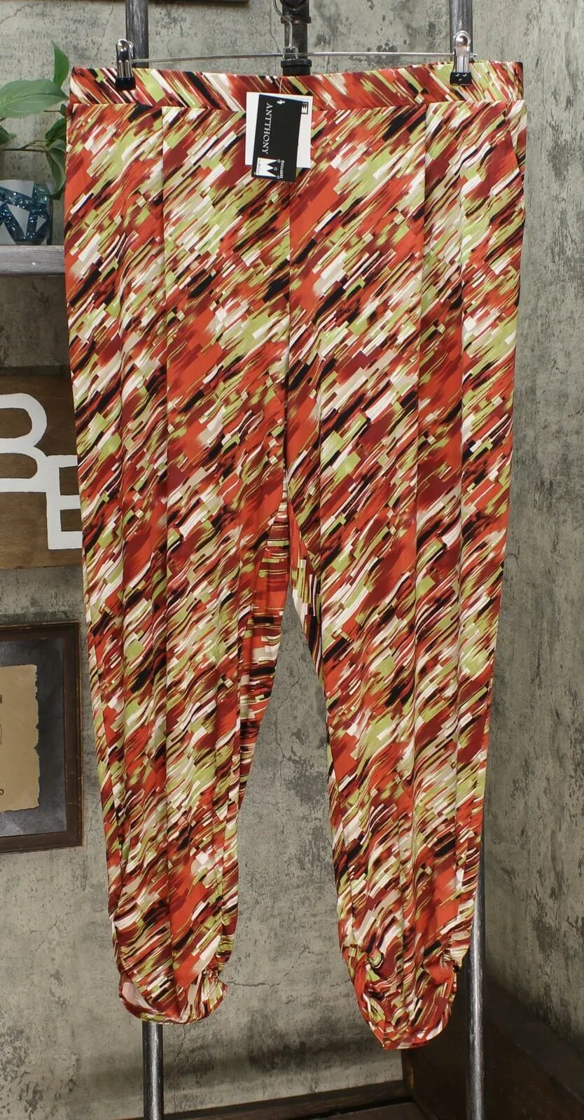 Antthony Women's Plus Size Culturally Styled Printed Pull On Pants