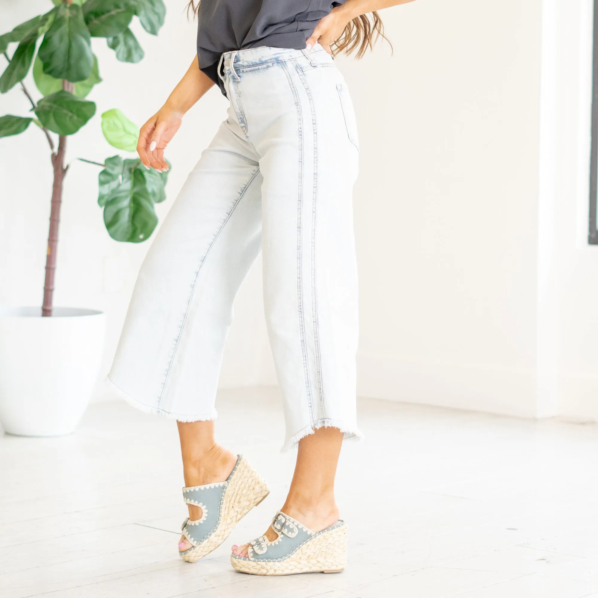 Arnie High Rise Crop Gaucho Wide Leg