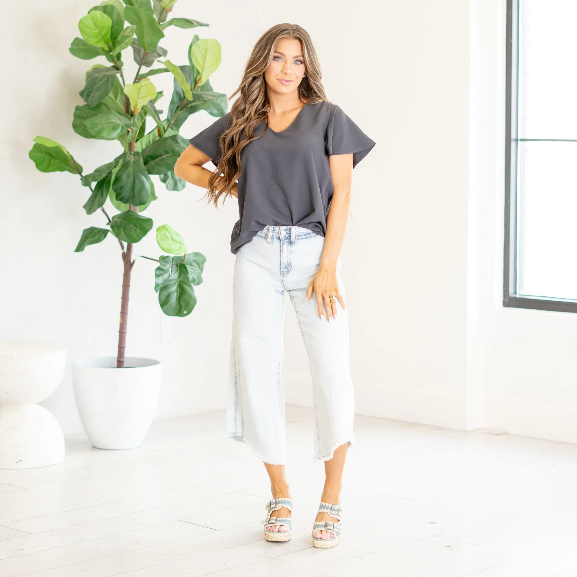 Arnie High Rise Crop Gaucho Wide Leg