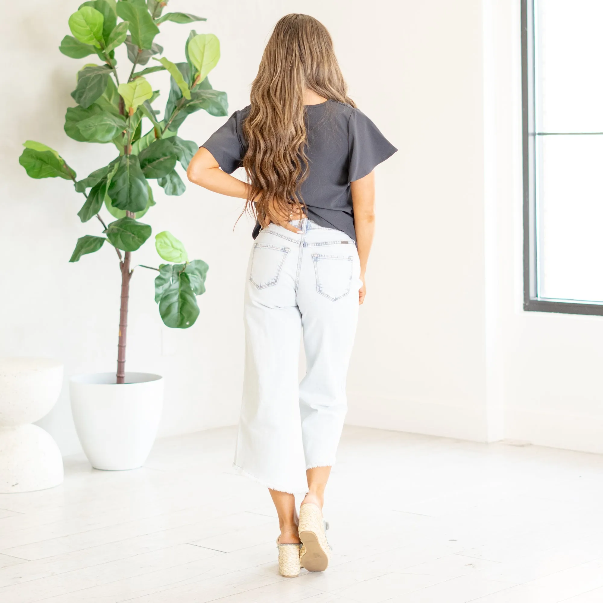 Arnie High Rise Crop Gaucho Wide Leg