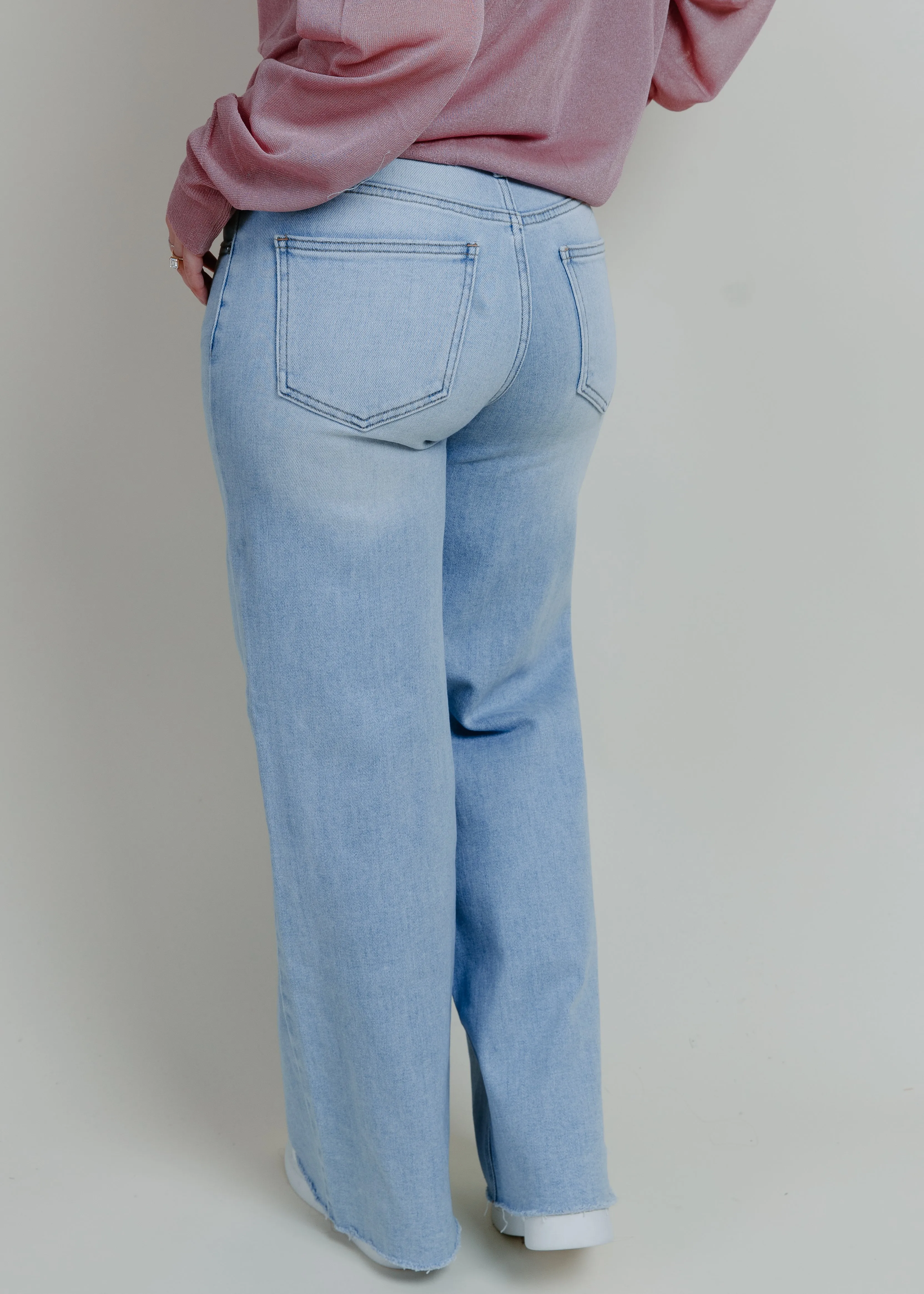 Ashley Wide Leg Denim - Light Wash