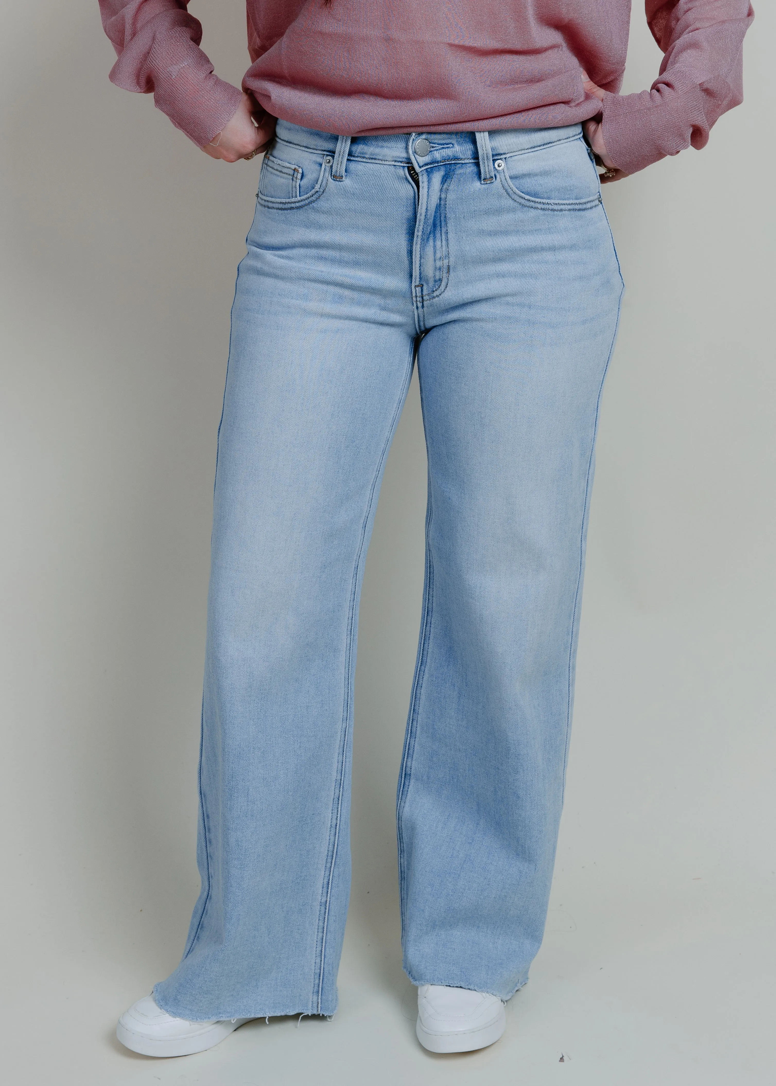 Ashley Wide Leg Denim - Light Wash