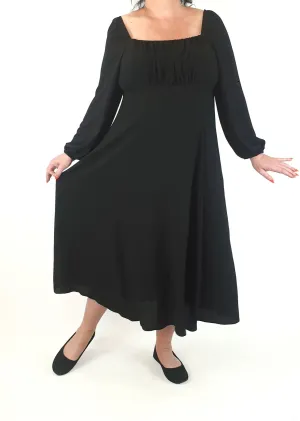 Asos black long sleeve dress size UK18