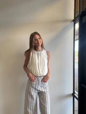 Aspin Linen Striped Pant