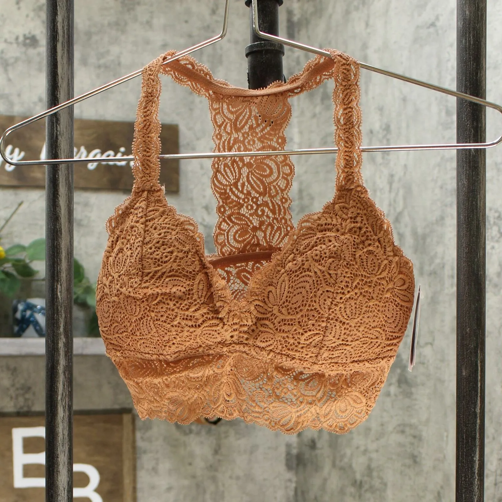 Auden Women's Lace T-Back Bralette Bra