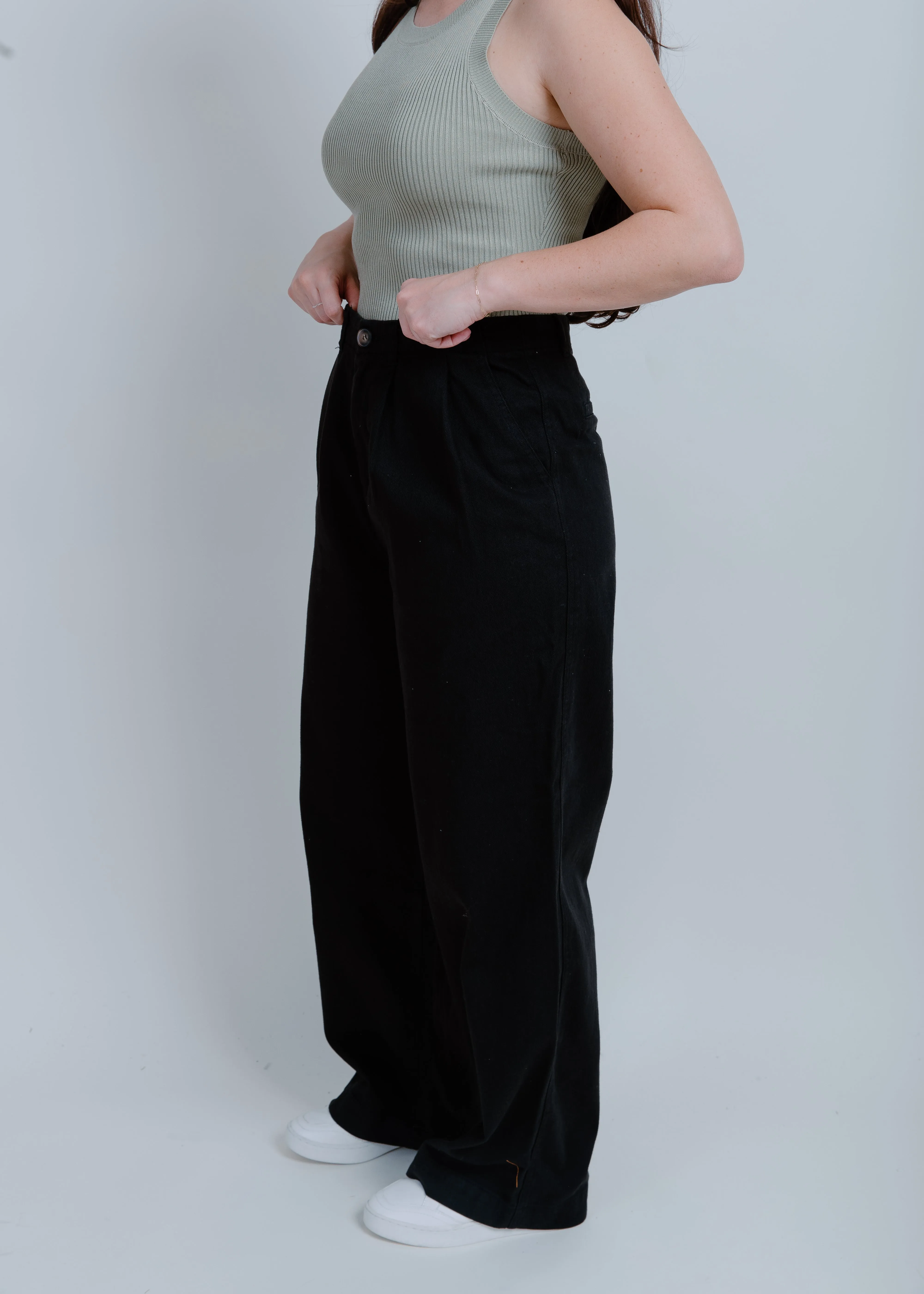 Austin Wide Leg Pants - Black