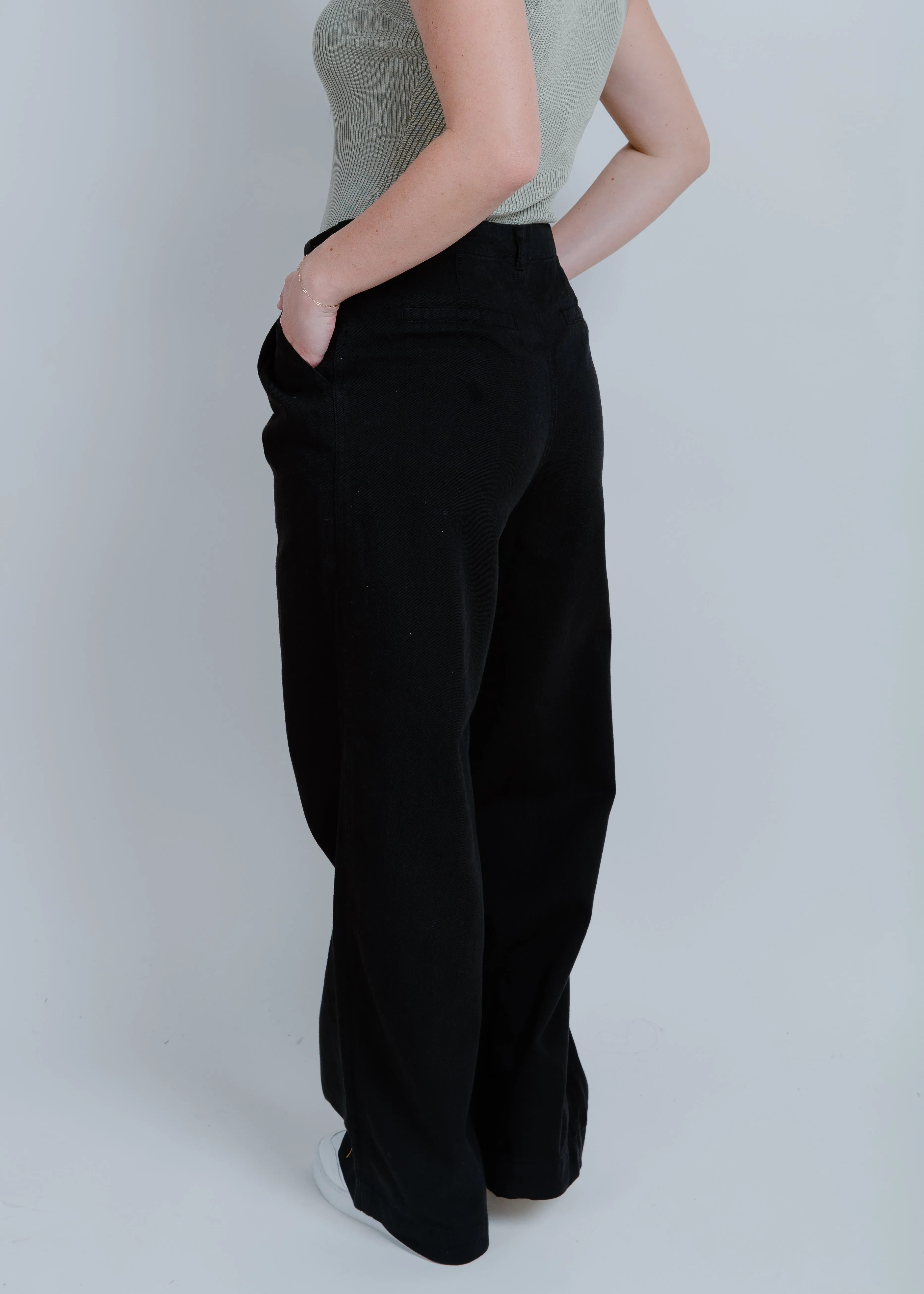 Austin Wide Leg Pants - Black