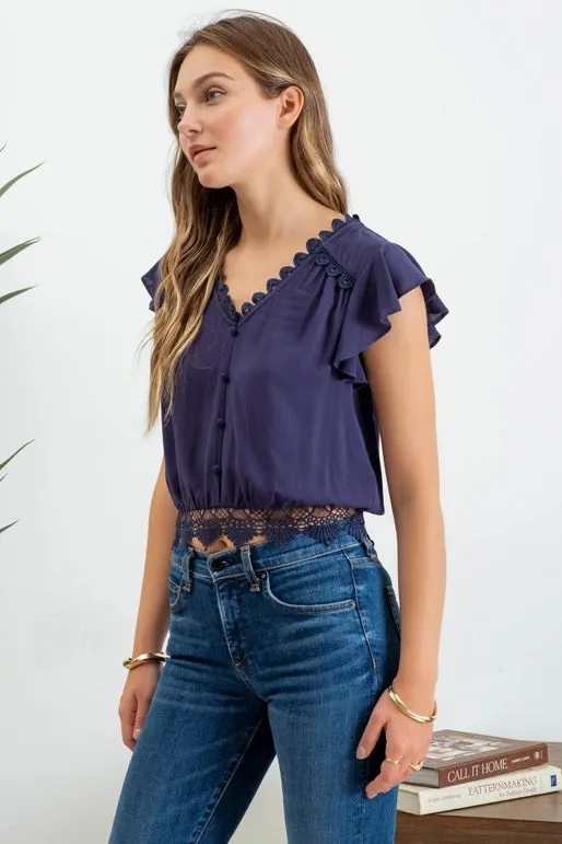 Back Tie Lace Top