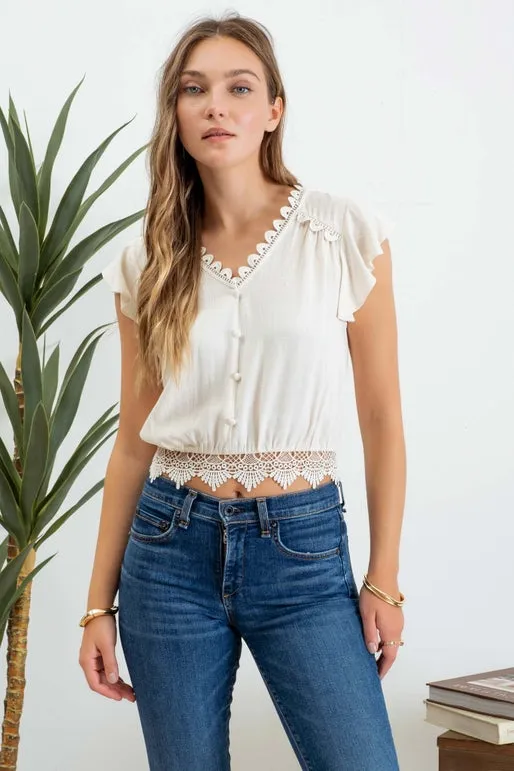 Back Tie Lace Top