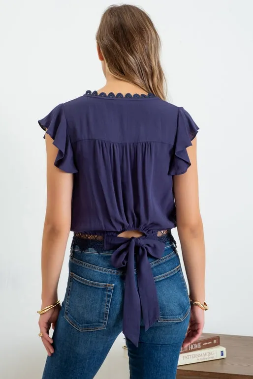 Back Tie Lace Top