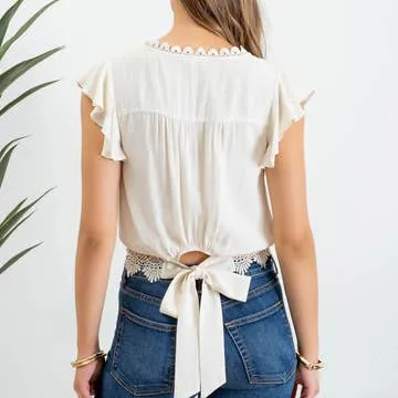 Back Tie Lace Top