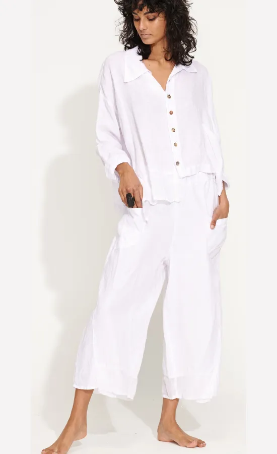 Banana Blue Solid White Pant