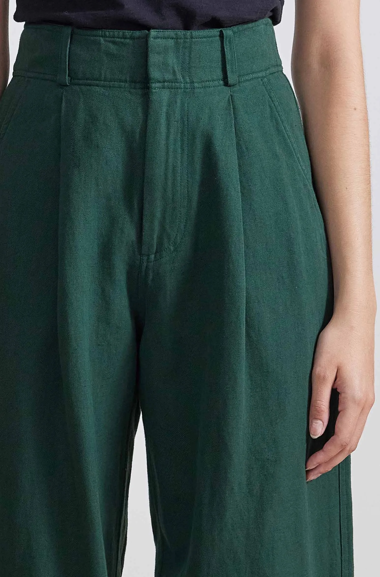 Bari Cropped Trouser, Forest