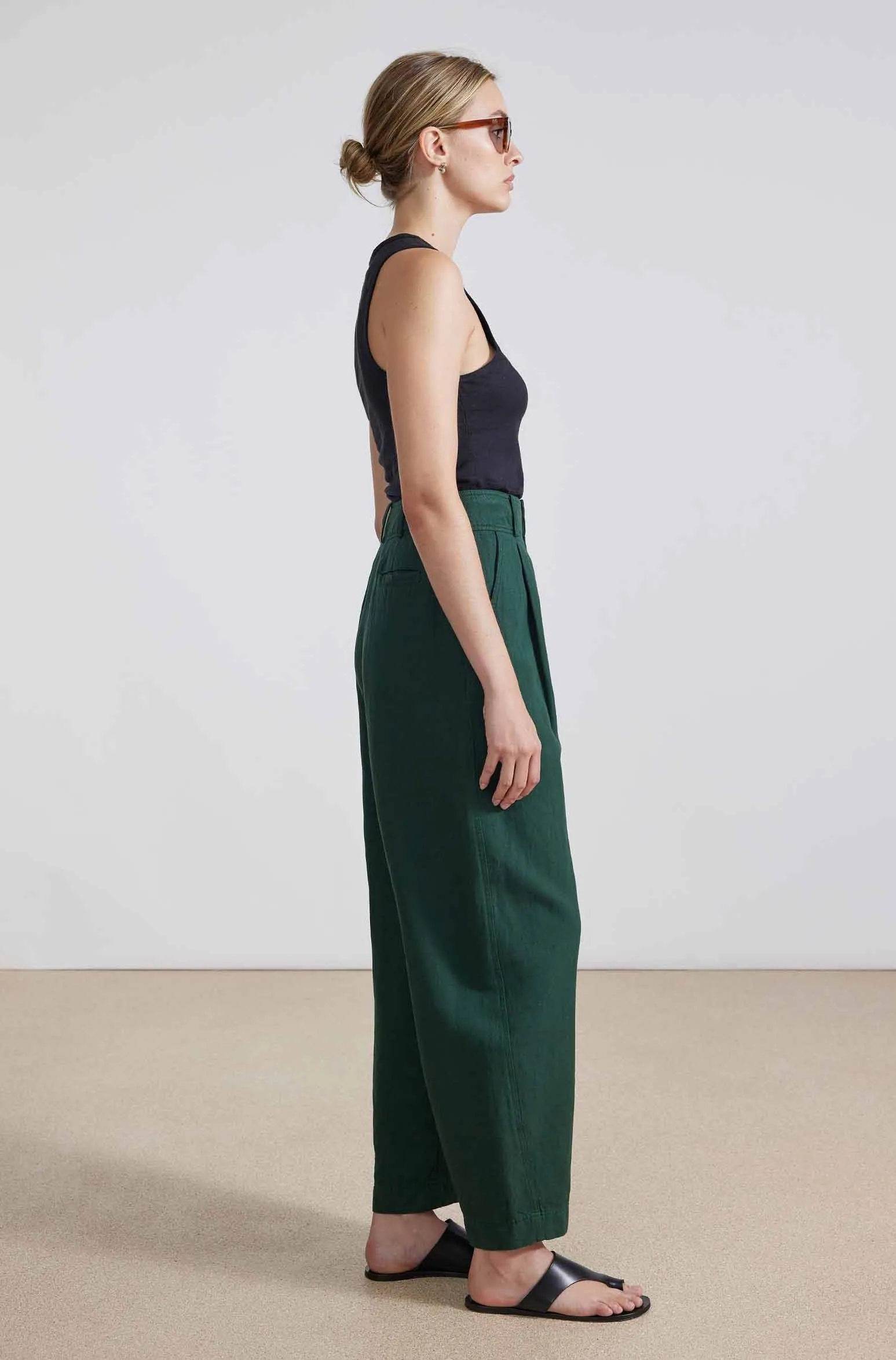 Bari Cropped Trouser, Forest